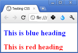 the id selector example as rendered